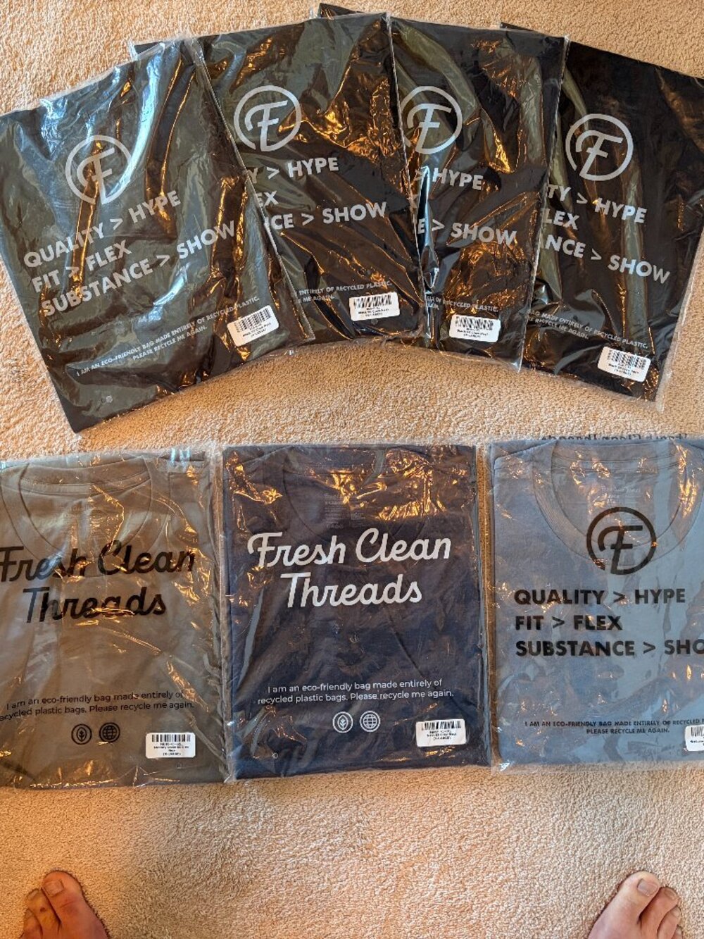Fresh Clean Threads Crew Neck Shirts Brand New NIP - Size XL (standard length)